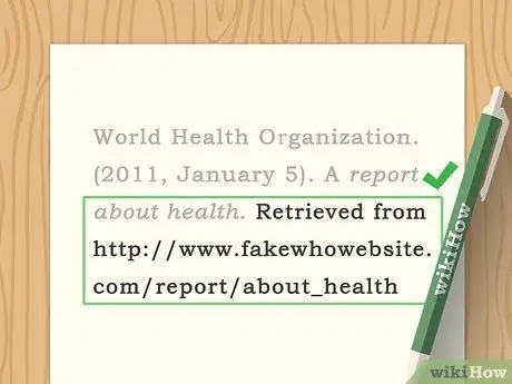 Укажите ВОЗ в APA Step 4