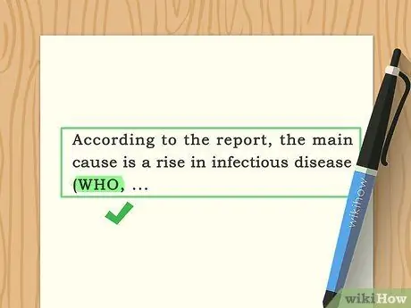 Укажите ВОЗ в APA Step 7