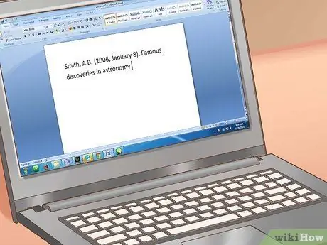 Цитируйте веб-сайт в APA Step 18