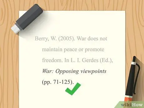 Цитируйте статью в книге Шаг 10