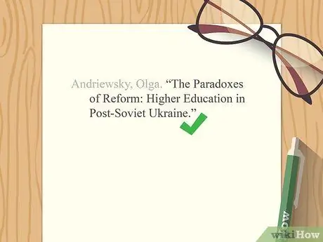 Цитируйте статью в книге Шаг 14
