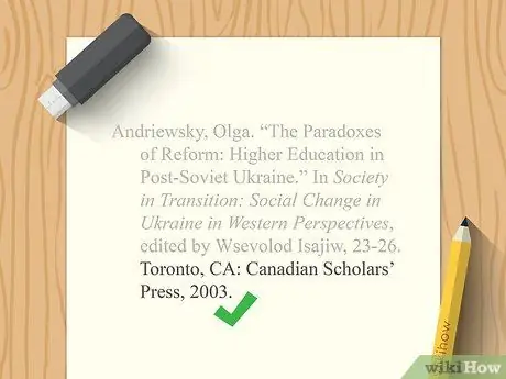 Цитируйте статью в книге Шаг 16