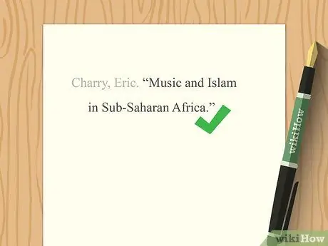 Цитируйте статью в книге Шаг 2