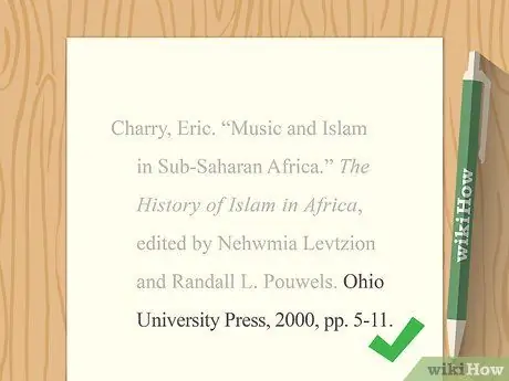 Цитируйте статью в книге Шаг 4