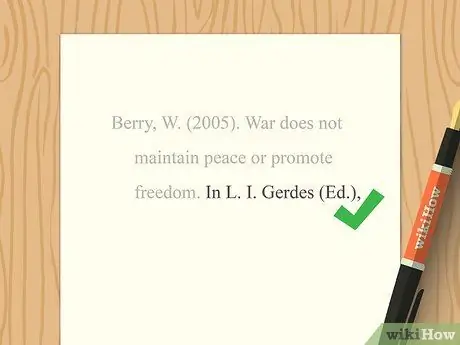 Цитируйте статью в книге Шаг 9