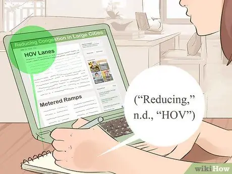 Цитируйте веб-сайт в APA без указания автора, даты или номера страницы Шаг 6