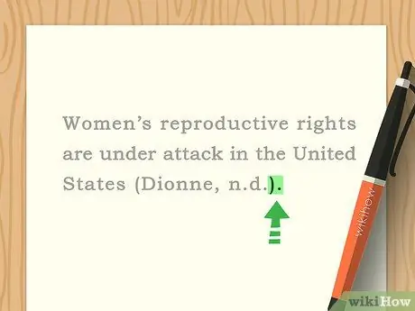 Цитируйте веб-сайт в тексте в APA. Шаг 12