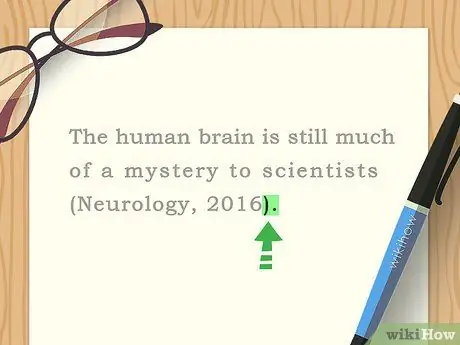 Цитируйте веб-сайт в тексте в APA. Шаг 8