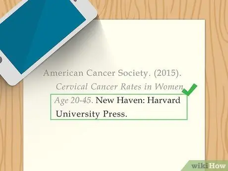 Цитируйте исследовательский документ в APA Step 12