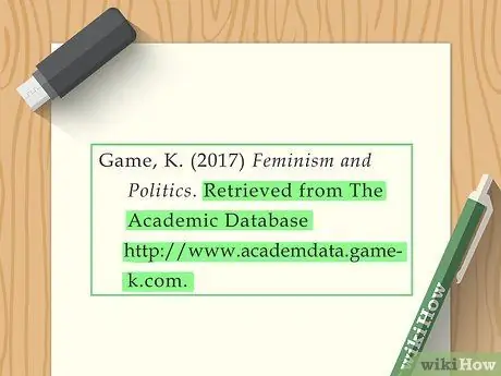 Цитируйте исследовательский документ в APA Step 14