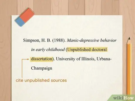 Цитируйте исследовательский документ в APA Step 15