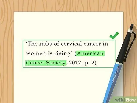 Цитируйте исследовательский документ в APA Step 3