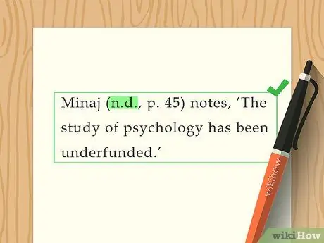 Цитируйте исследовательский документ в APA Step 6