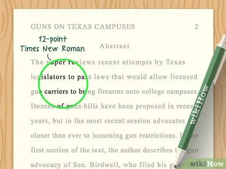 Напишите аннотацию в APA Step 2