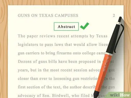 Напишите аннотацию в APA Step 4