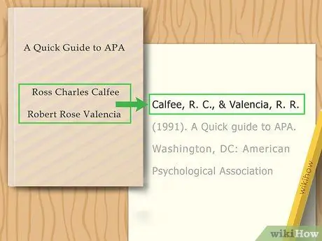 Цитируйте нескольких авторов в APA Step 2