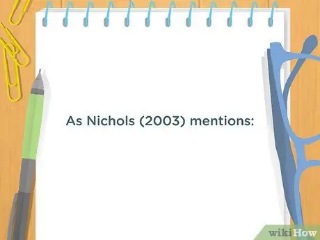 Цитируйте цитаты в APA Step 1