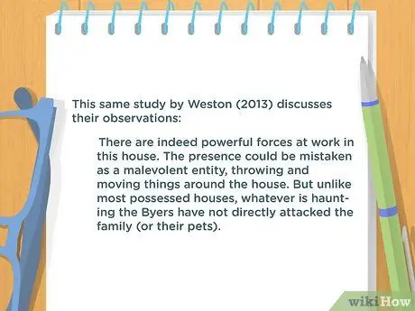 Цитируйте цитаты в APA Step 11