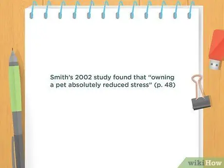 Цитируйте цитаты в APA Step 3