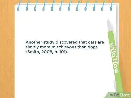 Цитируйте цитаты в APA Step 6