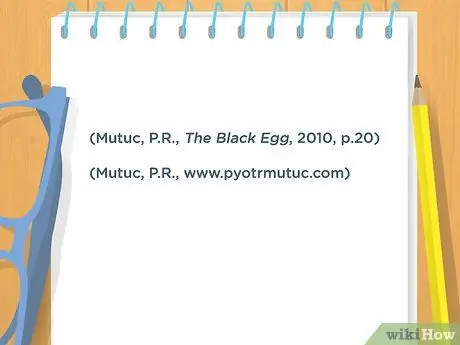 Цитируйте цитаты в APA Step 9