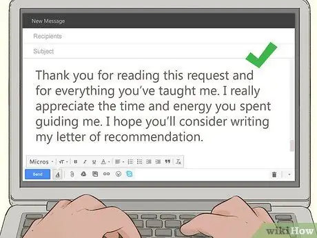 Попросите вашего профессора рекомендательное письмо по электронной почте Шаг 12