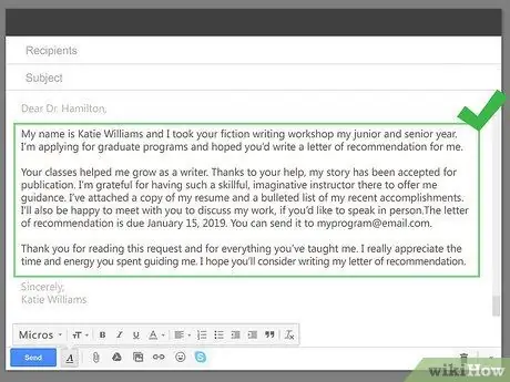 Попросите вашего профессора рекомендательное письмо по электронной почте Шаг 15