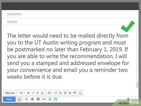 Попросите вашего профессора рекомендательное письмо по электронной почте Шаг 17