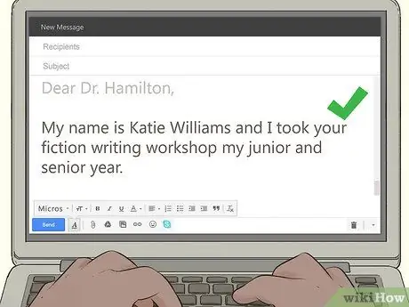 Попросите вашего профессора рекомендательное письмо по электронной почте Шаг 7