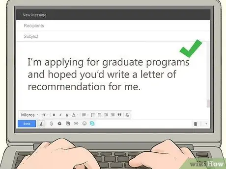 Попросите вашего профессора рекомендательное письмо по электронной почте Шаг 8