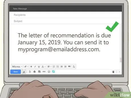 Попросите вашего профессора рекомендательное письмо по электронной почте Шаг 11