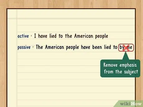 Измените предложение с активного голоса на пассивный. Шаг 8