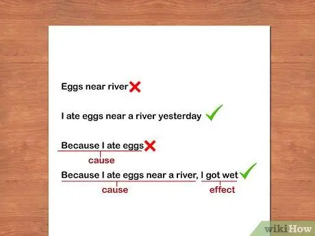 Напишите предложение, шаг 1