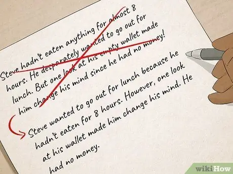 Напишите более короткие предложения, шаг 3