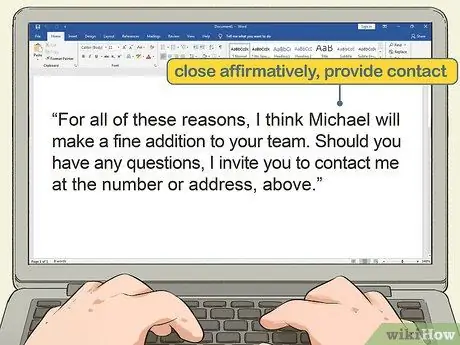 Напишите рекомендательное письмо Шаг 8