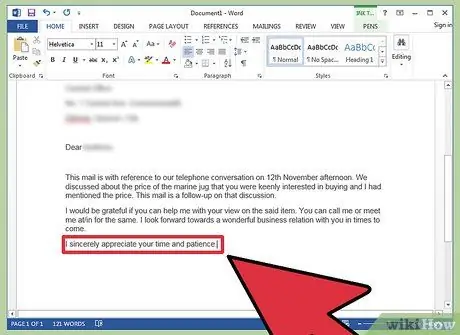 Напишите письмо о дальнейших действиях по бизнесу, шаг 11