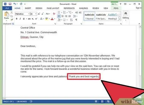 Напишите письмо о дальнейших действиях по бизнесу Шаг 12