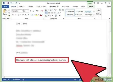 Напишите письмо о дальнейших действиях по бизнесу, шаг 2