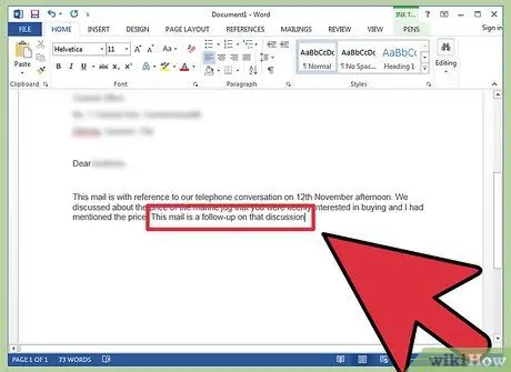 Напишите письмо о дальнейших действиях по бизнесу, шаг 5
