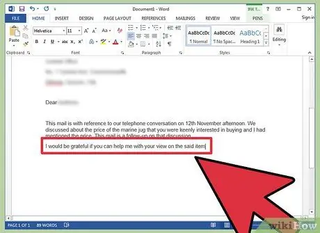 Напишите письмо о дальнейших действиях по бизнесу, шаг 6