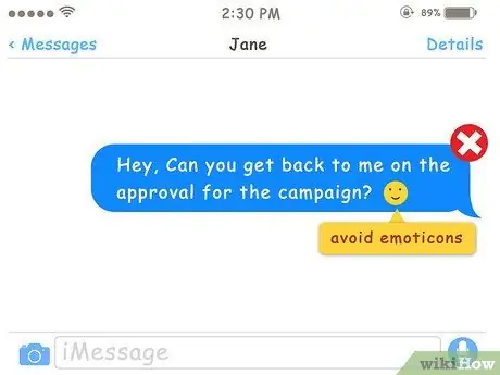 Напишите деловое текстовое сообщение, шаг 2