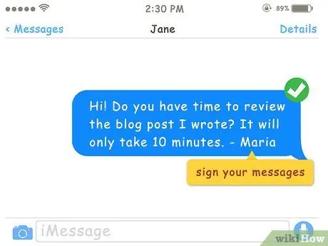 Напишите деловое текстовое сообщение Шаг 6