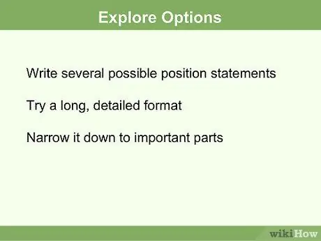 Напишите заявление о позиционировании Шаг 8