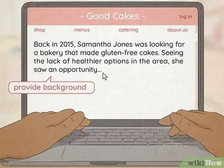 Напишите профиль компании в Интернете Шаг 3