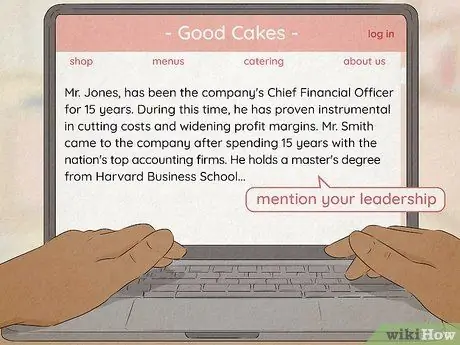 Напишите профиль компании в Интернете Шаг 4