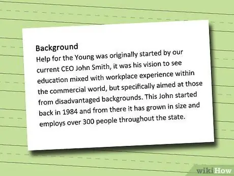 Напишите отчет об истории некоммерческой организации Шаг 3