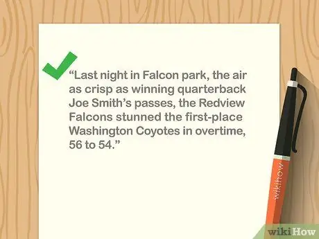 Напишите спортивную статью Шаг 8