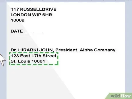 Адрес делового письма Шаг 14