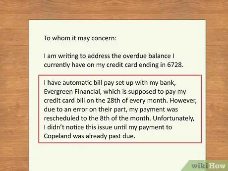 Напишите письмо о просрочке платежа Шаг 2