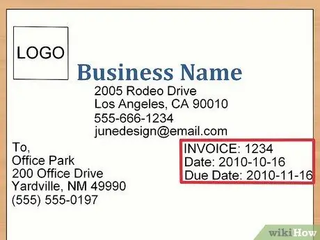 Сделайте счет-фактуру Шаг 5